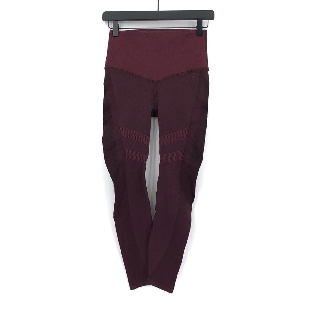 GOOD AMERICAN Seamless Active Legging Bordeaux Purple Red 0/1 (XS/S)